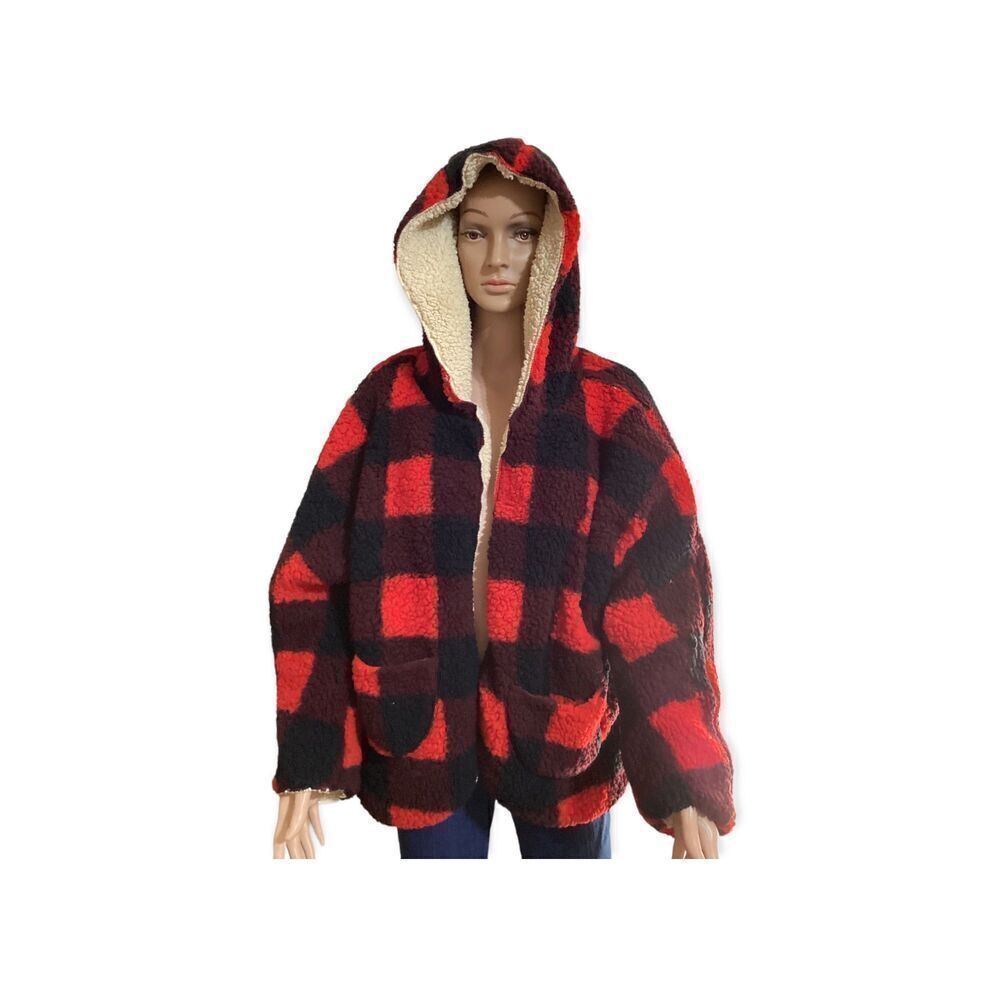 Sweet Rain Buffalo Plaid Reversible Jacket Coat Size XL